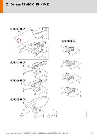 Orginalna osłona STIHL 41477108100 do pracy z głowicą żyłkową
