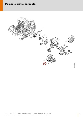 STIHL pierścieniowe kółko łańcucha 3/8 7Z Orginał