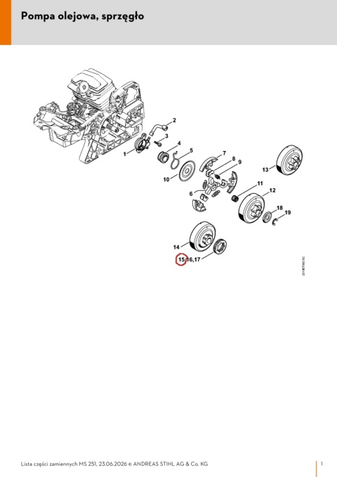 STIHL pierścieniowe kółko łańcucha 3/8 7Z Orginał