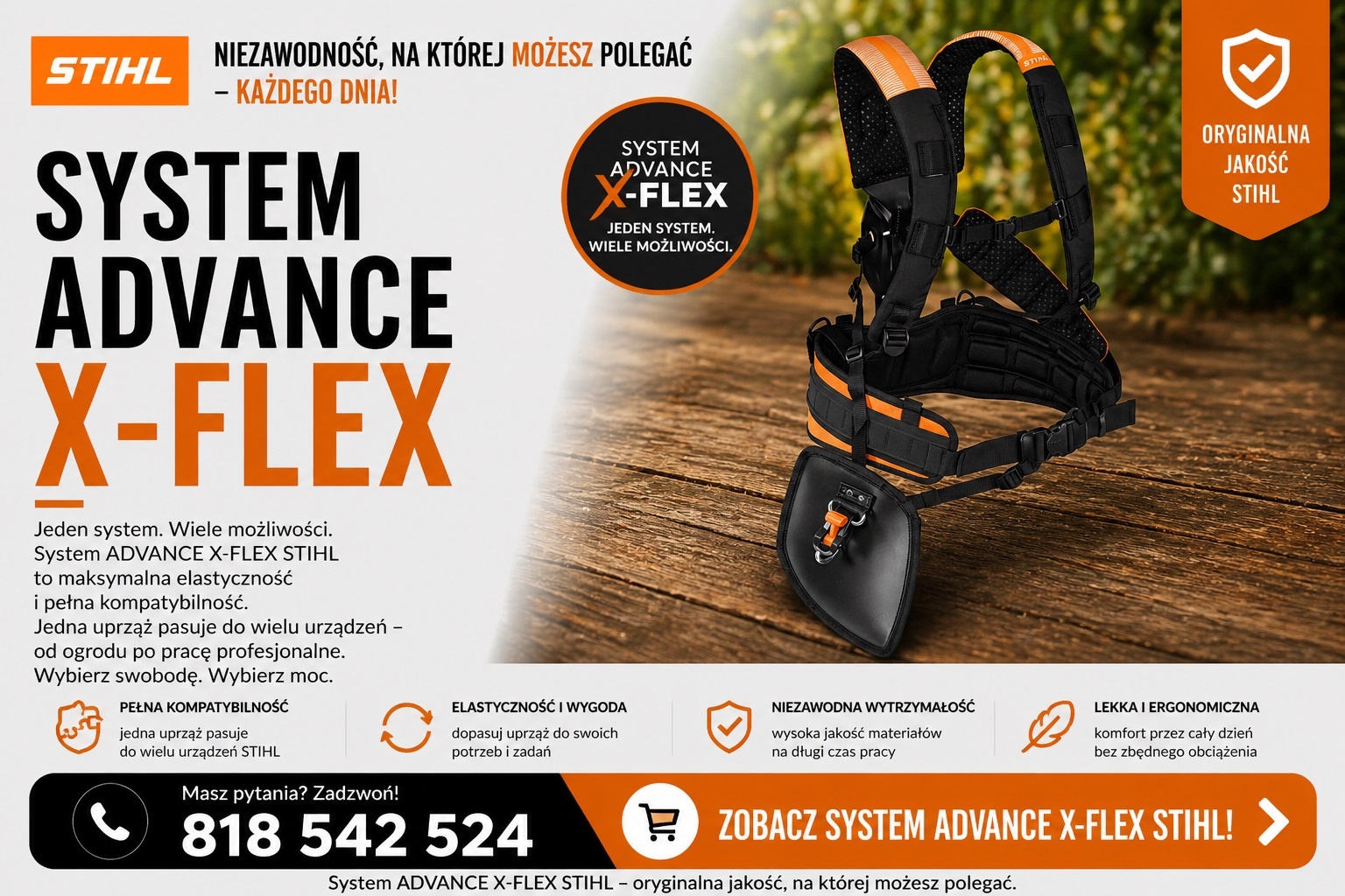 Zestawy nośne / szelki do kosy FS 55
