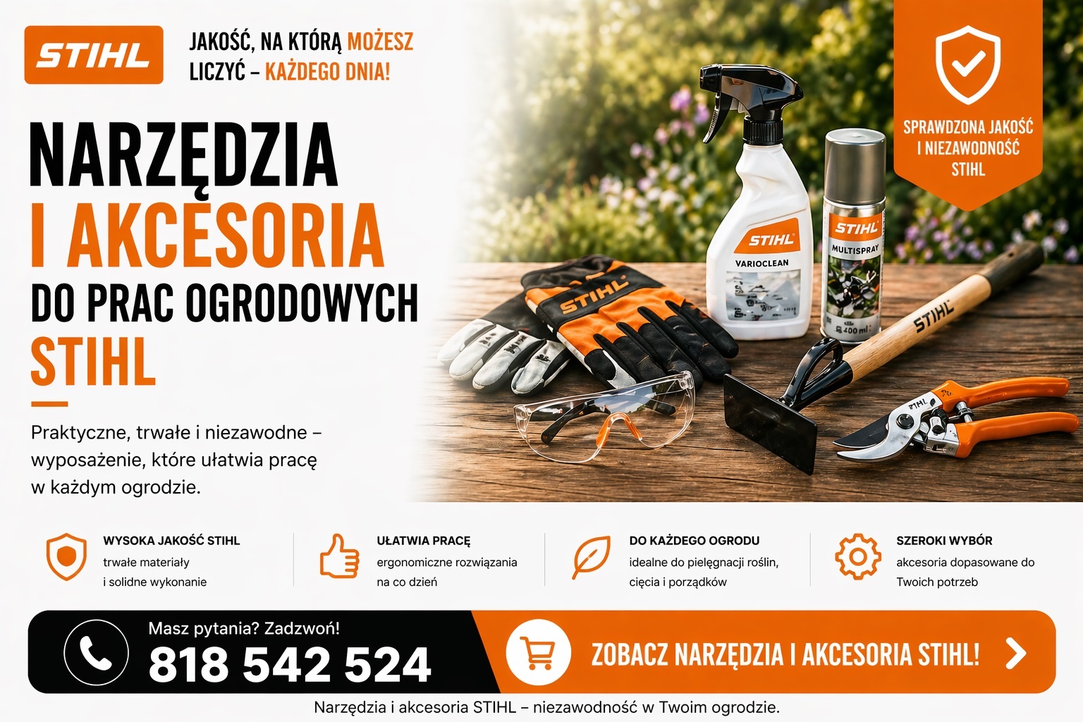 Narzędzia i akcesoria do prac ogrodowych